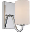 Willow - 1 Light - Vanity Fixture with White Glass