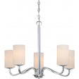 Willow - 5 Light - Hanging Fixture with White Glass