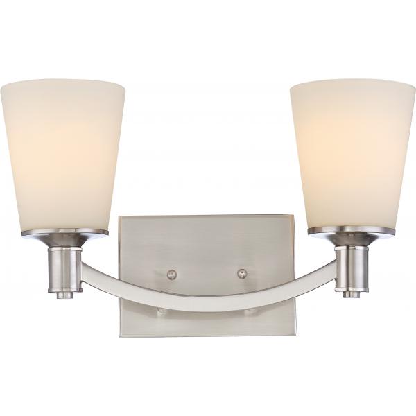 Laguna - 2 Light - Vanity with White Glass