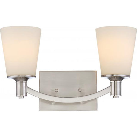 Laguna - 2 Light - Vanity with White Glass