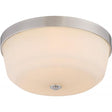 Laguna - 3 Light - Flush Fixture with White Glass