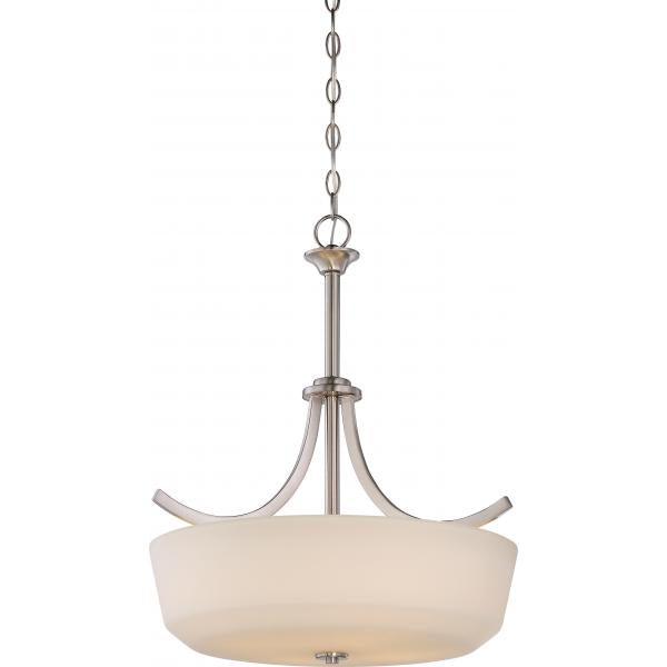 Laguna - 4 Light - Pendant with White Glass