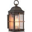 Howell - 1 Light - Small Outdoor Wall Fixture with 60W Vintage Lamp Included - Bronze with Copper Accents Finish