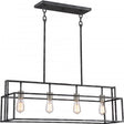 Lake - 4 Light - Island Pendant - Iron Black with Brushed Nickel Accents Finish