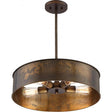 Kettle - 4 Light - Pendant with 60W Vintage Lamps Included - Weathered Brass Finish