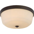 Laguna - 3 Light - Flush Fixture with White Glass