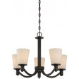 Laguna - 5 Light - Hanging Fixture with White Glass