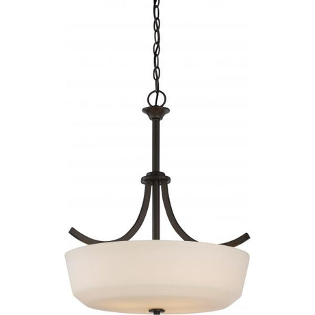 Laguna - 4 Light - Pendant with White Glass