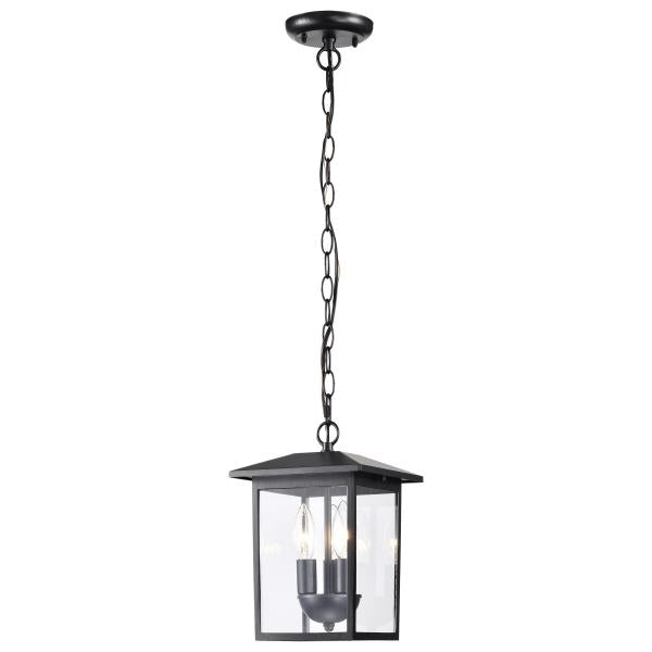 Jamesport Collection Outdoor 11 inch Hanging Light - Matte Black with Clear Glass