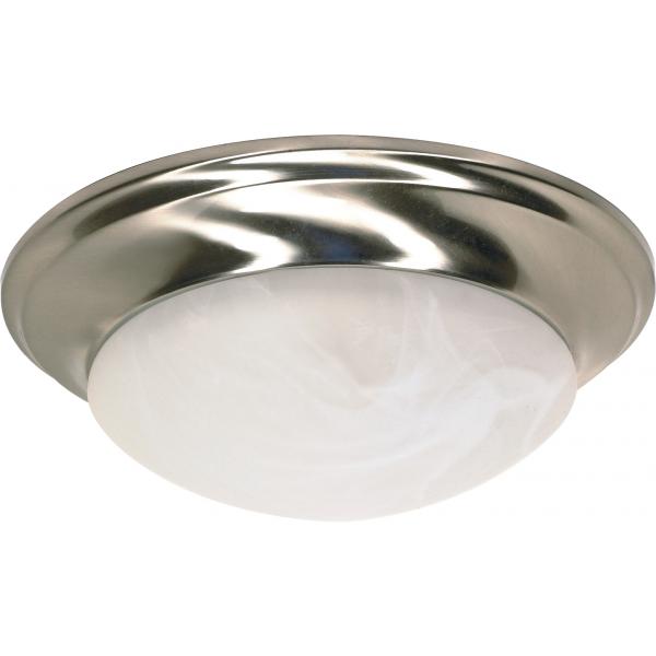 1 Light - 12 in. - Flush Mount - Twist and Lock with Alabaster Glass - Color retail packaging