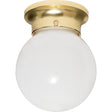 1 Light - 6 in. - Ceiling Fixture - White Ball - Color retail packaging