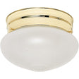 1 Light - 6 in. - Flush Mount - Small Frosted Grape Mushroom - Color retail packaging