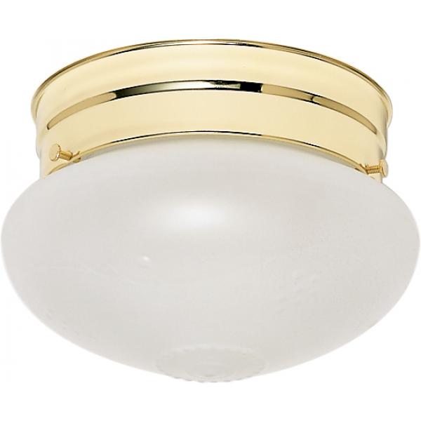 1 Light - 6 in. - Flush Mount - Small Frosted Grape Mushroom - Color retail packaging