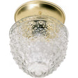 1 Light - 6 in. - Ceiling Fixture - Clear Pineapple Glass - Color retail packaging