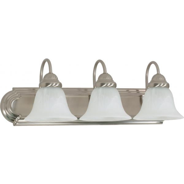 Ballerina - 3 Light - 24 in. - Vanity with Alabaster Glass Bell Shades - Color retail packaging