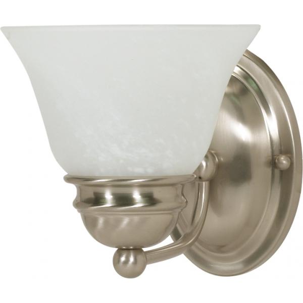 Empire - 1 Light - 7 in. - Vanity with Alabaster Glass Bell Shades - Color retail packaging