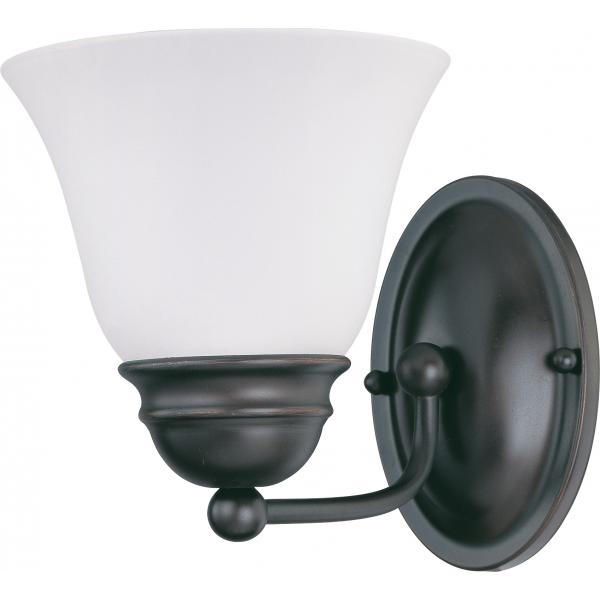 Empire - 1 Light - 7 in. - Vanity with Frosted White Glass - Color retail packaging