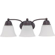 Empire - 3 Light - 21 in. - Vanity with Frosted White Glass - Color retail packaging