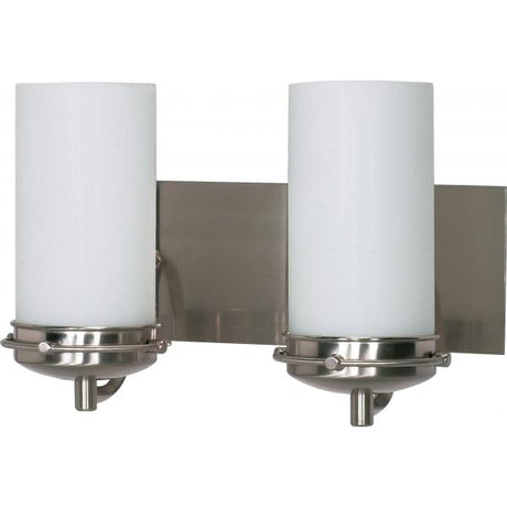 Polaris - 2 Light - 14 in. - Vanity with Satin Frosted Glass Shades