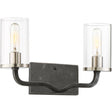 Sherwood - 2 Light - Vanity - 16 in. - Iron Black with Brushed Nickel Accents