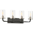 Sherwood - 4 Light - Vanity - 32 in. - Iron Black with Brushed Nickel Accents