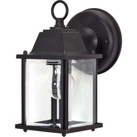 1 Light - 9 in. - Wall Lantern - Cube Lantern with Clear Beveled Glass