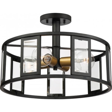 Payne - 4 Light - Semi-Flush with Clear Beveled Glass