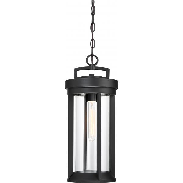 Huron - 1 Light - Hanging Lantern - Aged Bronze Finish with Clear Glass