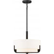 Frankie - 3 Light - 14 in. - Pendant - Aged Bronze Finish with White Glass