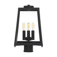 Halifax - 4 Light - Post Lantern - Matte Black Finish with Clear Glass