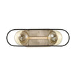 Chassis - 2 Light - Vanity - Copper Brushed Brass Finish with Matte Black Frame