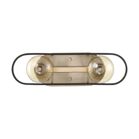 Chassis - 2 Light - Vanity - Copper Brushed Brass Finish with Matte Black Frame