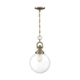 Skyloft - 1 Light - Pendant Fixture - Burnished Brass Finish with Clear Glass