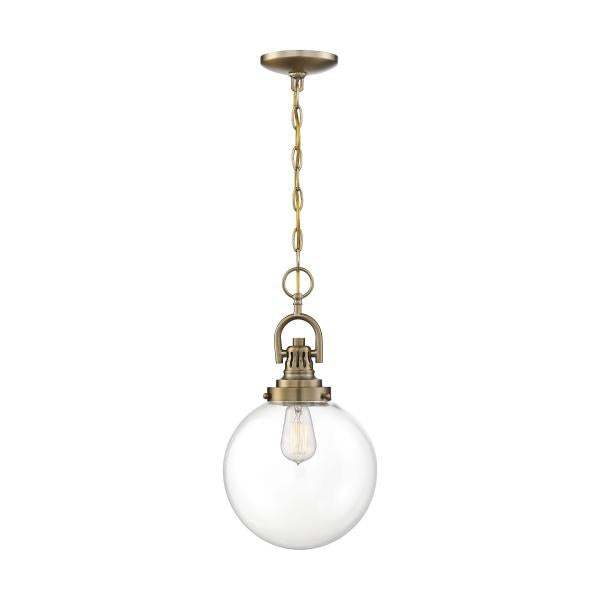 Skyloft - 1 Light - Pendant Fixture - Burnished Brass Finish with Clear Glass
