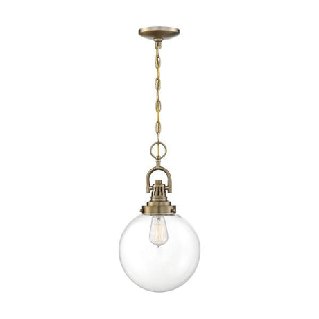 Skyloft - 1 Light - Pendant Fixture - Burnished Brass Finish with Clear Glass