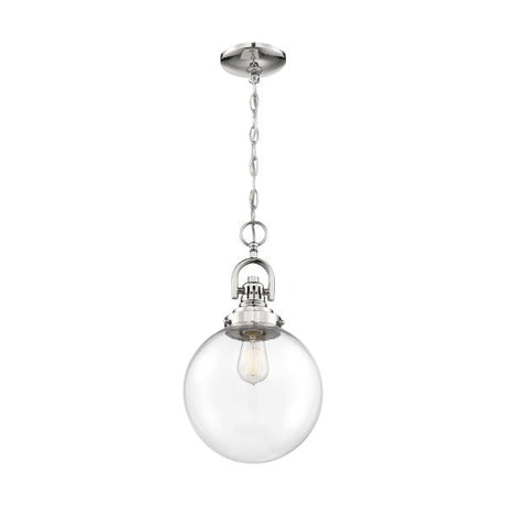 Skyloft - 1 Light - Pendant Fixture - Polished Nickel Finish with Clear Glass