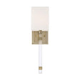 Thompson - 1 Light - Wall Sconce - Burnished Brass Finish with White Linen Shade