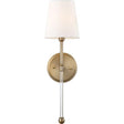 Olmstead - 1 Light - Wall Sconce - Burnished Brass Finish with White Linen Shade