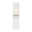 Vesey - 1 Light - Wall Sconce - Polished Nickel Finish with White Linen Shade