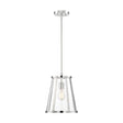 Bruge - 1 Light - Pendant Fixture - Polished Nickel Finish with Clear Glass