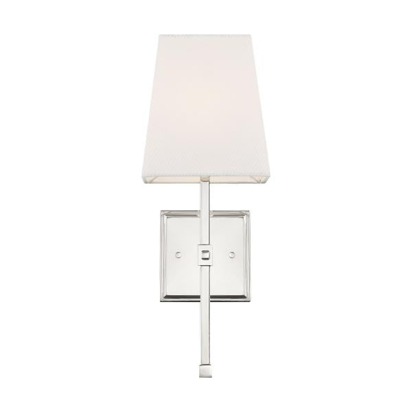 Highline - 1 Light - Vanity - Polished Nickel Finish with White Linen Shade