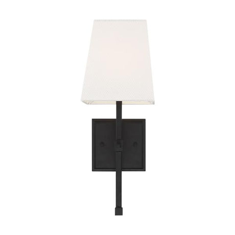 Highline - 1 Light - Vanity - Aged Bronze Finish with White Linen Shade