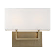 Tribeca - 2 Light - Vanity - Burnished Brass Finish with White Linen Shade