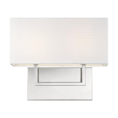 Tribeca - 2 Light - Vanity - Polished Nickel Finish with White Linen Shade