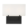 Tribeca - 2 Light - Vanity - Aged Bronze Finish with White Linen Shade