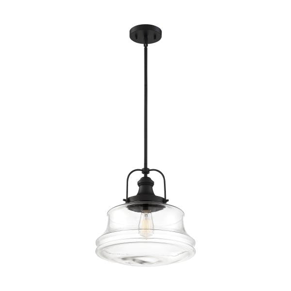 Basel - 1 Light - Pendant Fixture - Aged Bronze Finish with Clear Glass