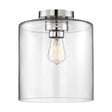 Chantecleer - 1 Light - Semi-Flush Fixture - Polished Nickel Finish with Clear Glass