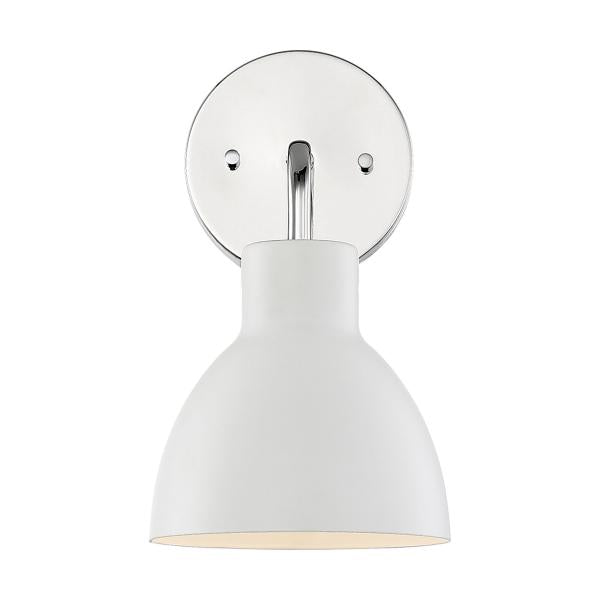 Sloan - 1 Light - Vanity - Polished Nickel Finish with Matte White Shade