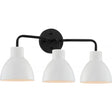 Sloan - 3 Light - Vanity - Matte Black Finish with White Shade