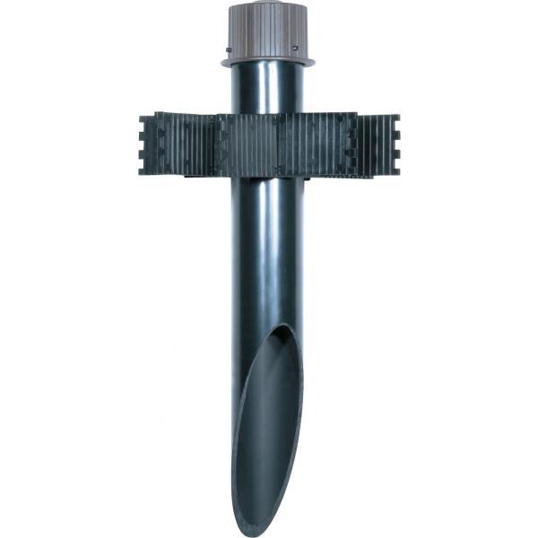 2 Inch Diameter Mounting Post - PVC - Light - Gray